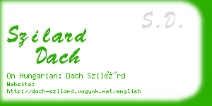 szilard dach business card